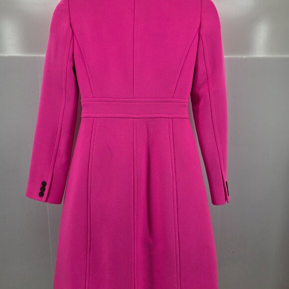 J.Crew Italian DoubleCloth Wool Lady Day Coat Thinsulate Fuchsia Pink Size 00 - Picture 6 of 14